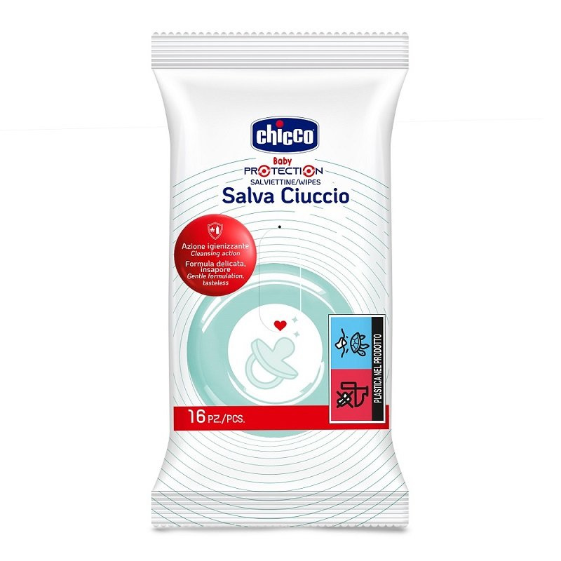 Chicco Wipes vlhčené ubrousky na dudlík 16 ks