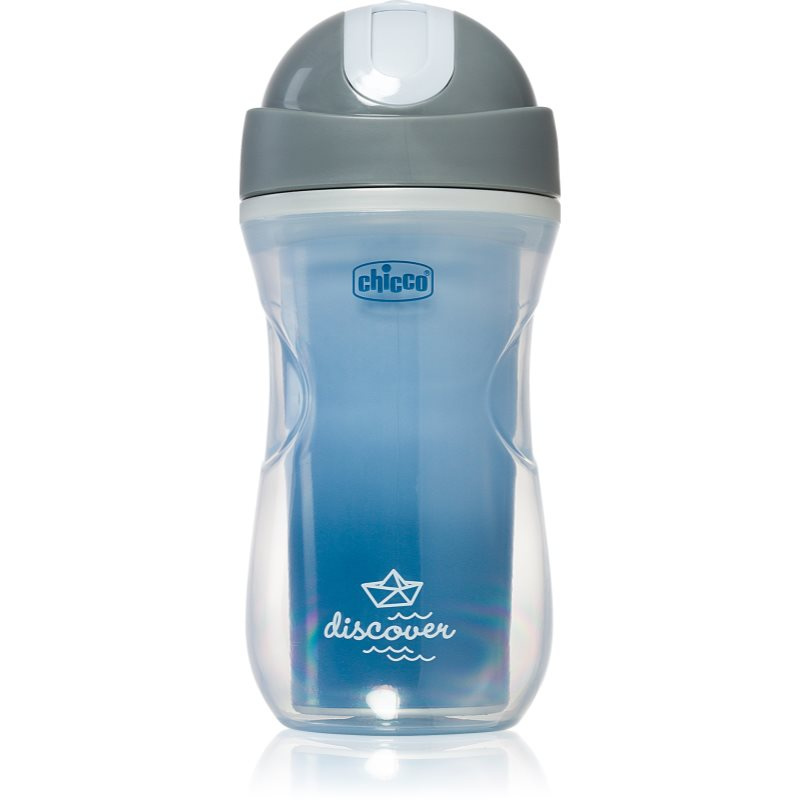 Chicco Sport Blue termohrnek s brčkem 14m+ 266 ml