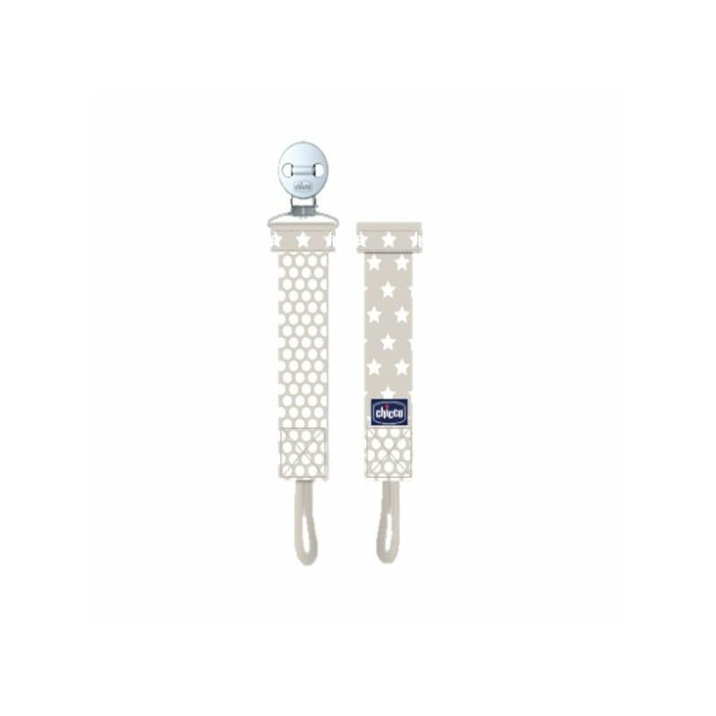 Chicco Fashion Clip Neutral klip na dudlík 1 ks