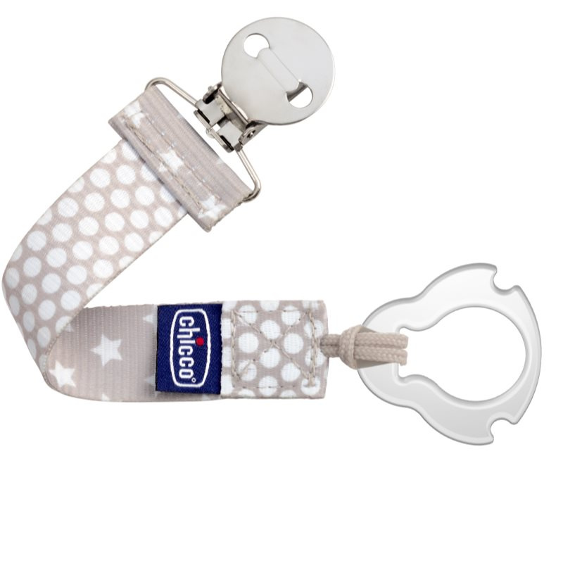 Chicco Fashion Clip Neutral klip na dudlík 1 ks