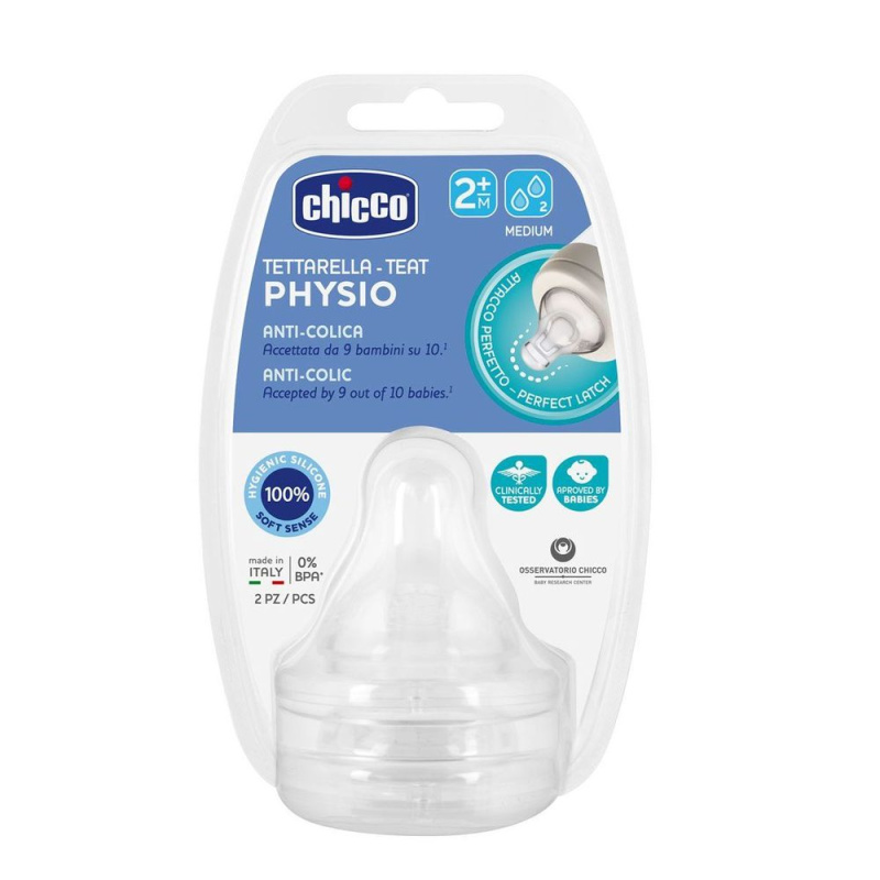 Chicco Perfect 5 Well-Being savička na láhev 2m+ Medium 2 ks