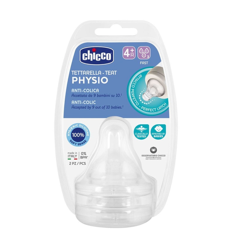 Chicco Perfect 5 Well-Being savička na láhev 4m+ Fast 2 ks