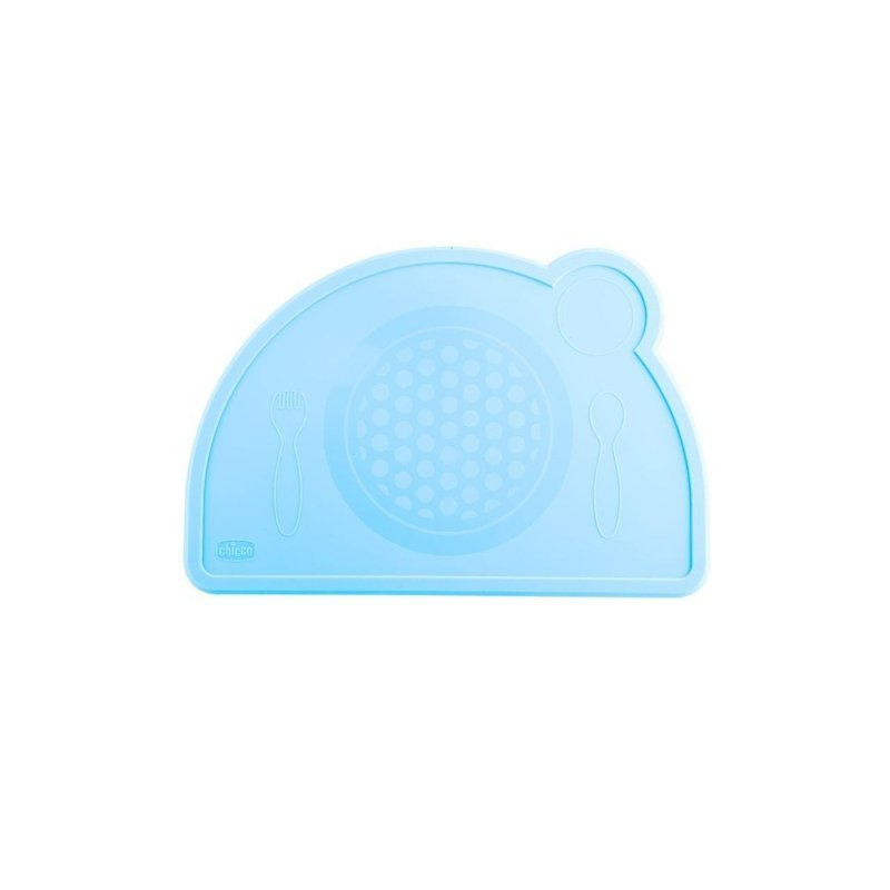CHICCO Prostírání silikonové modrozelená 18m+ 1 ks