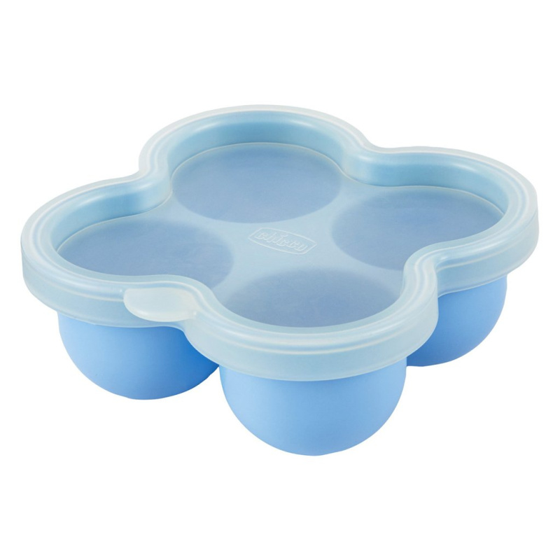 Chicco Multifunctional Food Storage Container Blue nádoba na jídlo 4x60 ml