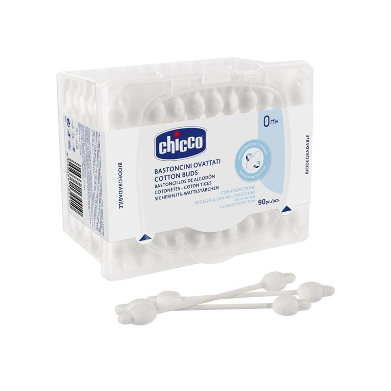Chicco Hygiene vatové tyčinky pro děti od narození 0m+ 90 ks