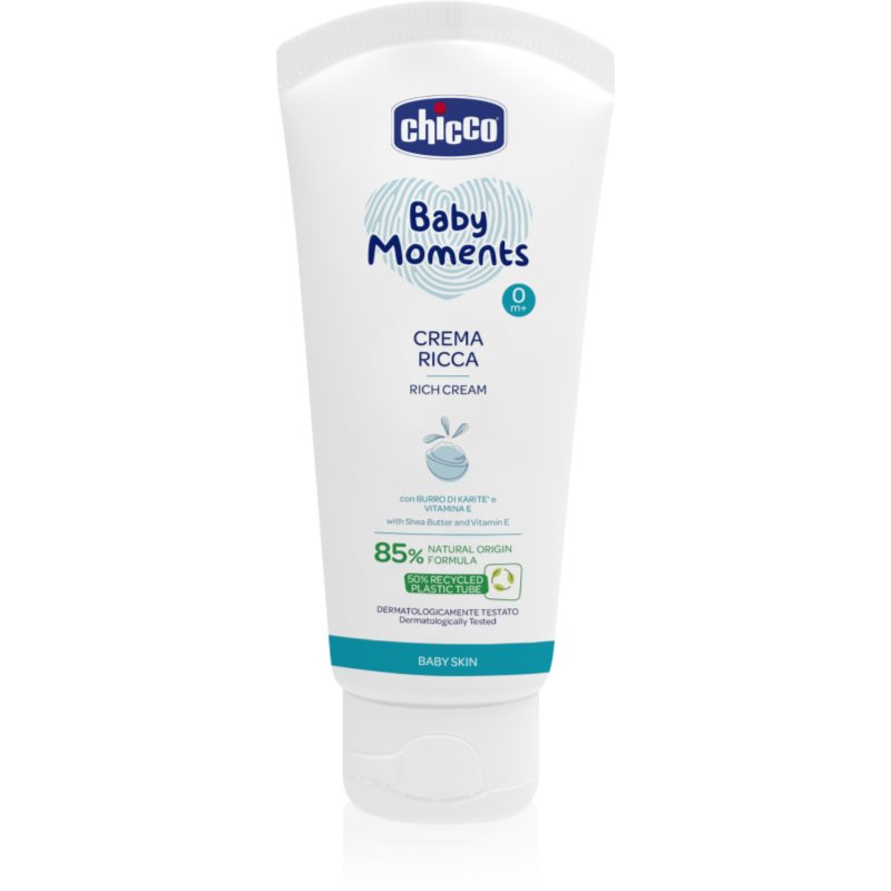 Chicco Baby Moments Rich Cream vyživující krém pro děti od narození 0 m+ 100 ml