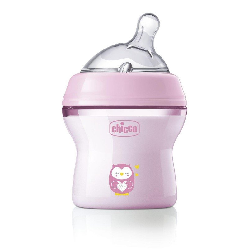 Chicco Natural Feeling Pink Girl kojenecká láhev 0 m+ 150 ml