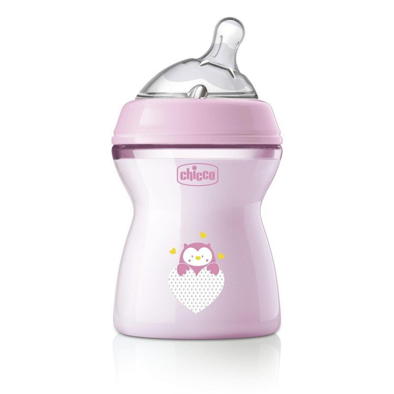 Chicco Natural Feeling Girl kojenecká láhev 2m+ 250 ml
