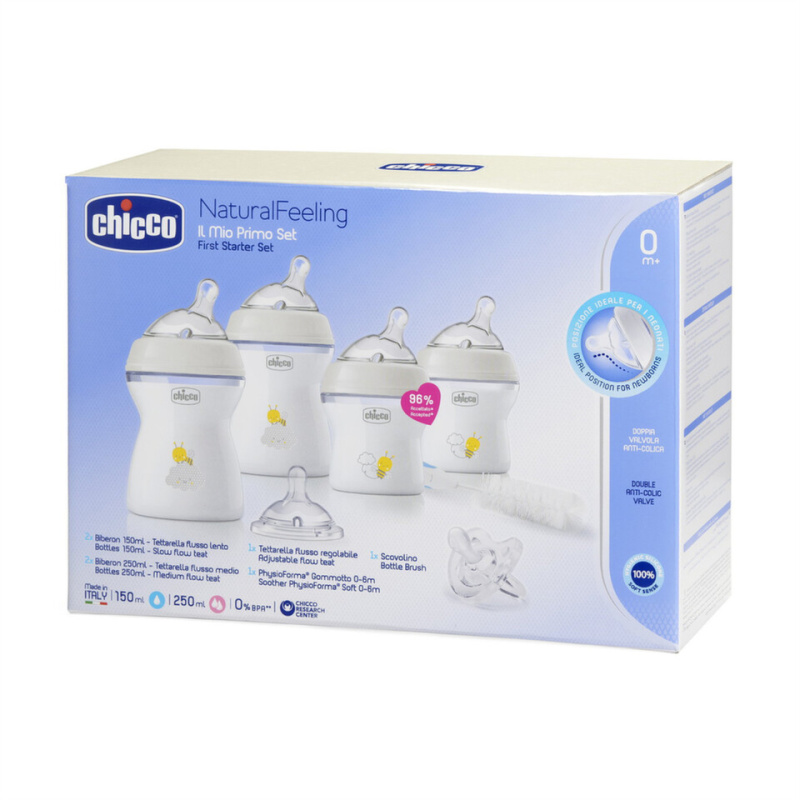 Chicco Natural Feeling First Starter Set dárková sada pro miminka 0 m+