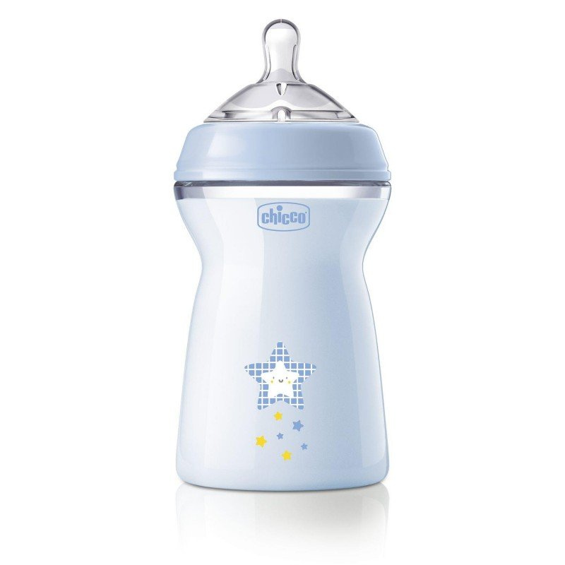 Chicco Natural Feeling Boy kojenecká láhev 6m+ 330 ml