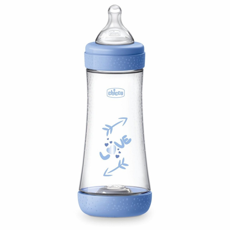 Chicco Perfect 5 kojenecká láhev 4 m+ Fast Flow Blue 300 ml