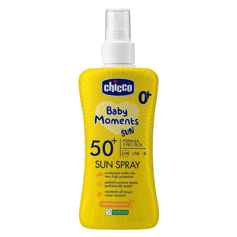 Chicco Baby Moments Sun opalovací sprej pro děti SPF 50+ 0 m+ 150 ml