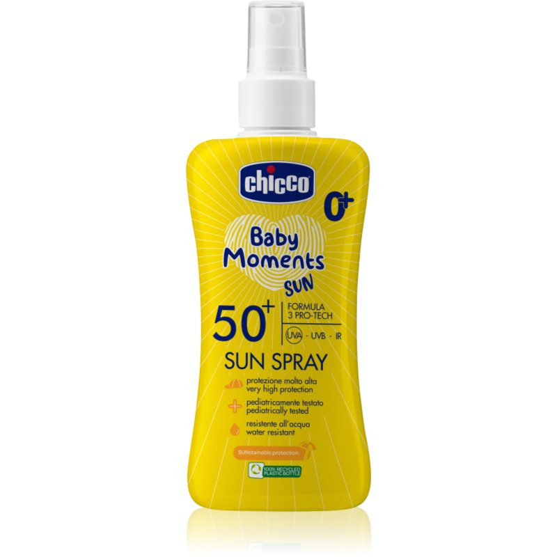 Chicco Baby Moments Sun opalovací sprej pro děti SPF 50+ 0 m+ 150 ml