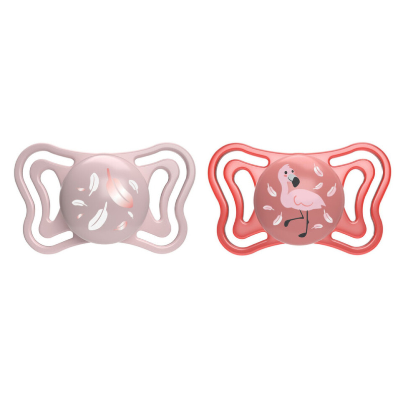 Chicco Physio Light silikonové dudlíky růžové 6–16 měsíců 2 ks