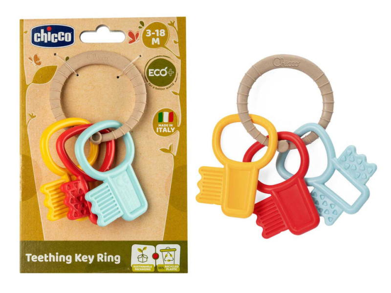 Chicco Eco+ Teething Key Ring kousátko 3 m+ 1 ks