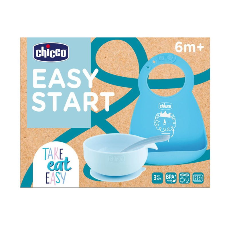 Chicco Easy Start 6m+ jídelní sada pro děti Blue 1 ks