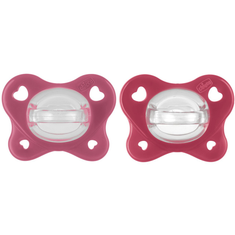 Chicco PhysioForma Dual Soft dudlíky růžové 16–36 m, 2 ks