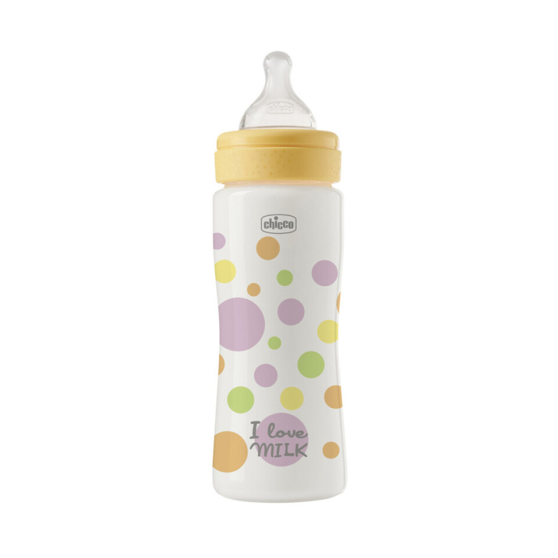 Chicco Perfect Easy kojenecká láhev 330 ml s rychlým silikonovým průtokem 4m+