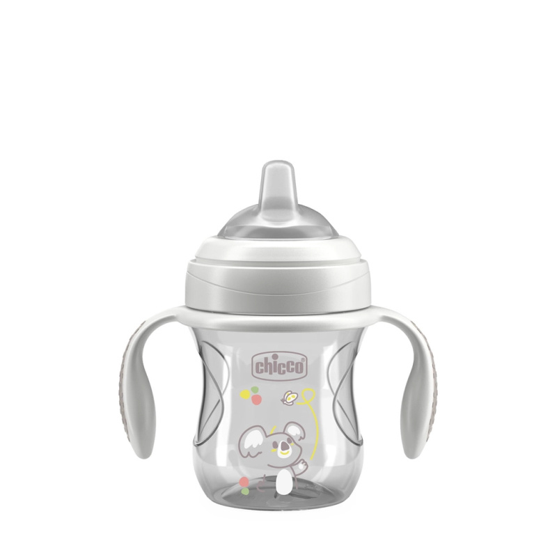 Chicco Transition Cup 4m+ tréninkový hrnek s držadly Grey 200 ml
