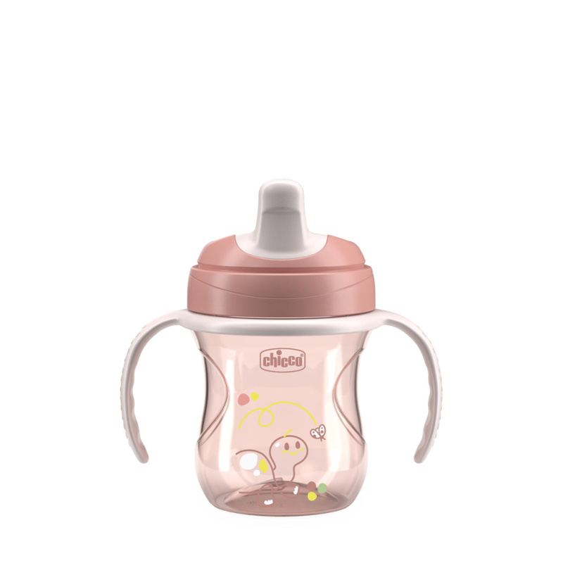 Chicco Training Cup 6m+ tréninkový hrnek s držadly Pink 200 ml