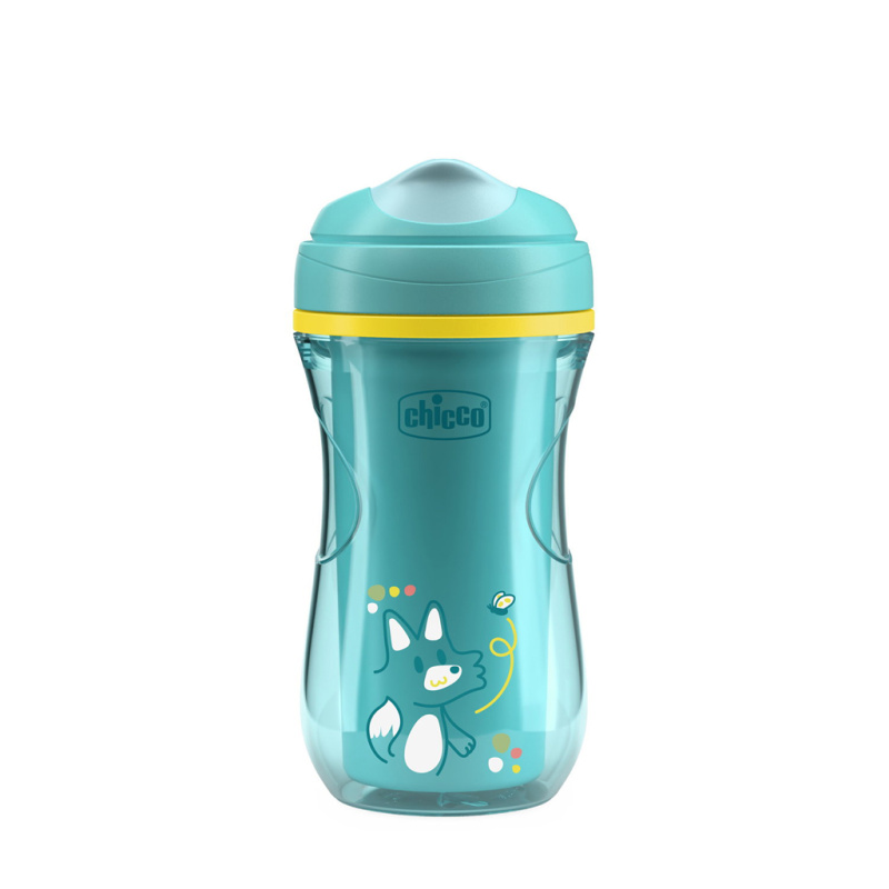 Chicco Active Cup Teal tréninkový hrnek 14m+ 266 ml