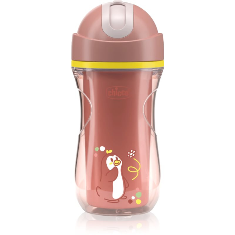 Chicco Sport Cup 14m+ hrnek s brčkem Pink 266 ml