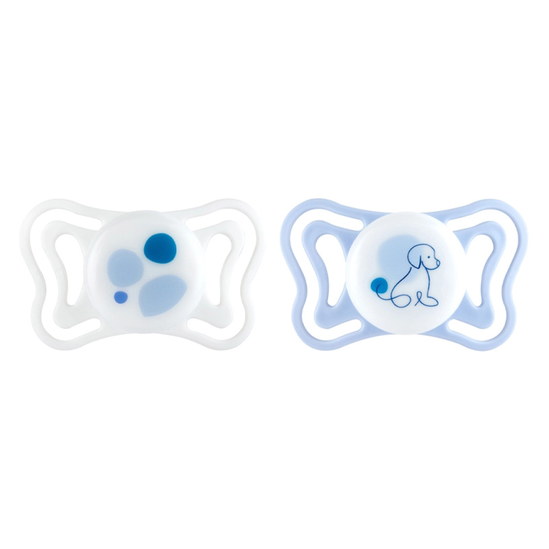 Chicco PhysioForma light silikonový ortodontický dudlík modrý 2–6 m, 2 ks