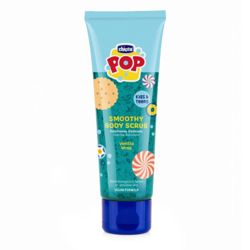 Chicco Pop tělový peeling pro děti a teenagery vanilka 150 ml