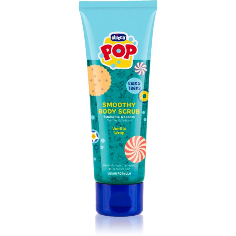 Chicco Pop tělový peeling pro děti a teenagery vanilka 150 ml