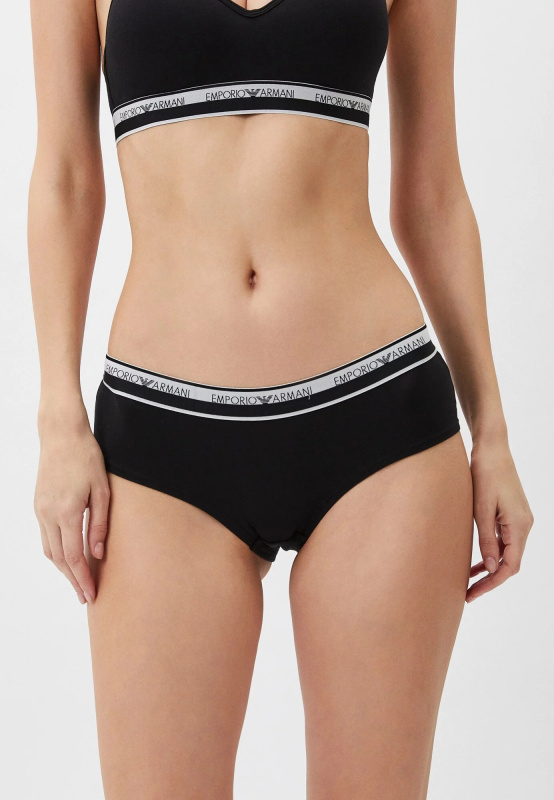 Dámské kalhotky 2Pack 163225 4R227 00020 černé - Emporio Armani S