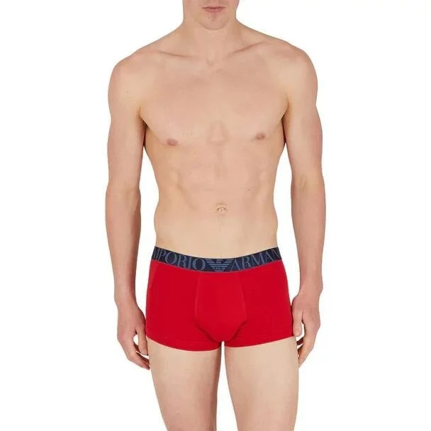 Pánské boxerky 3Pack 111357 4R726 modré/červené/tm. modré - Emporio Armani L