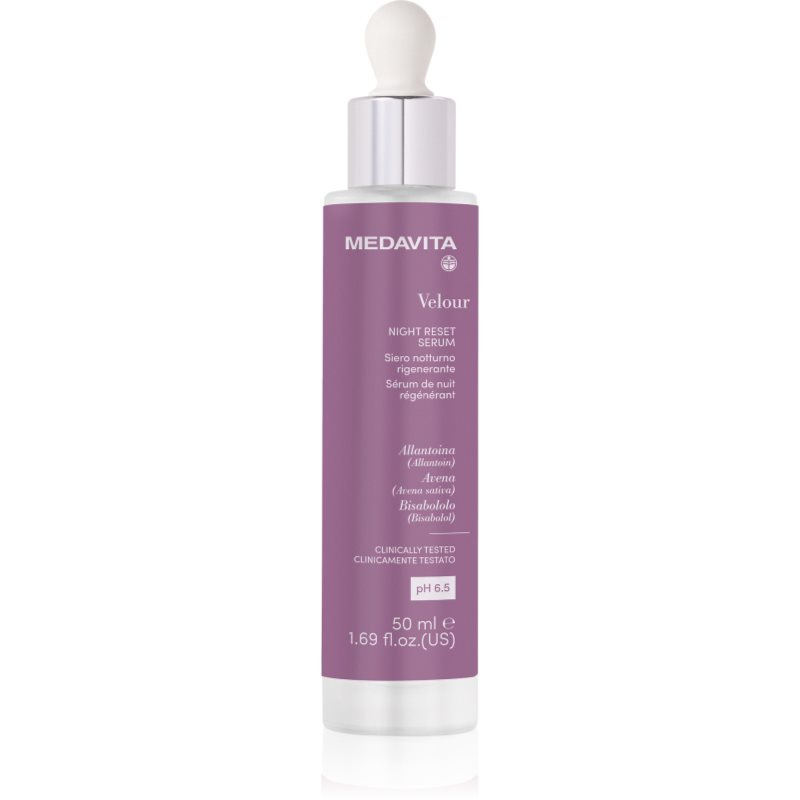 Medavita Velour Night Reset Serum obnovující sérum na tvář a vlasovou pokožku 50 ml
