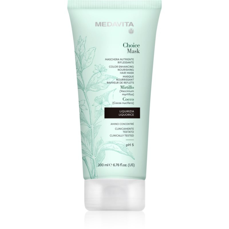 Medavita Choice Liquorice vyživující maska pro barvené vlasy 200 ml