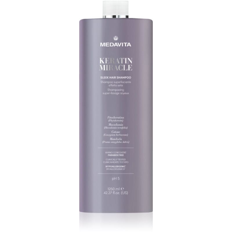 Medavita Keratin Miracle Sleek Hair Shampoo uhlazující šampon 1250 ml