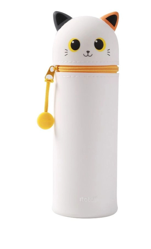 Silikonové pouzdro tuba Cat Lovers oranžový kočka