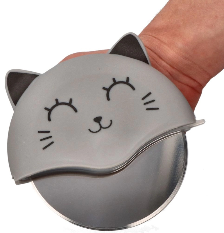 Kráječ na pizzu s kočkou