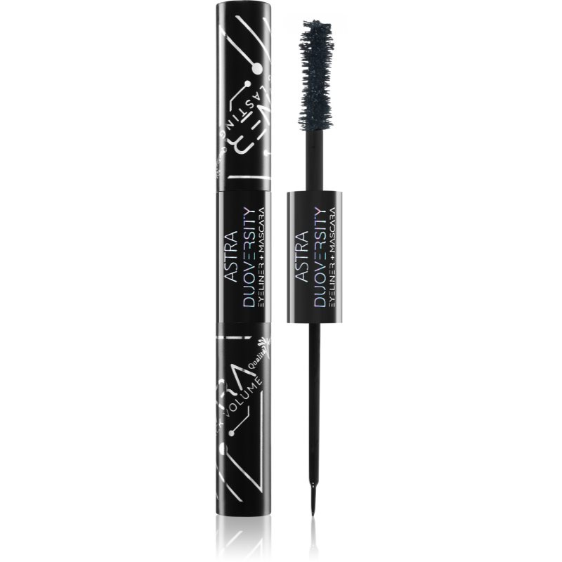 Astra Make-up Duoversity řasenka a oční linky 2 v 1 odstín 07 Black Mirror 2x3,5 ml