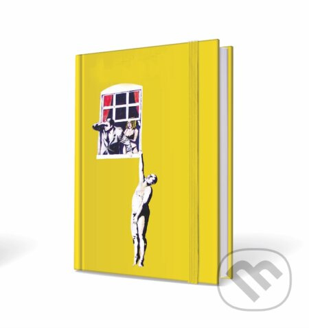 Banksy notebook visiaci muž 9x14cm
