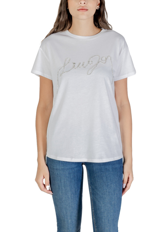 Bílé triko Liu Jo s krátkým rukávem