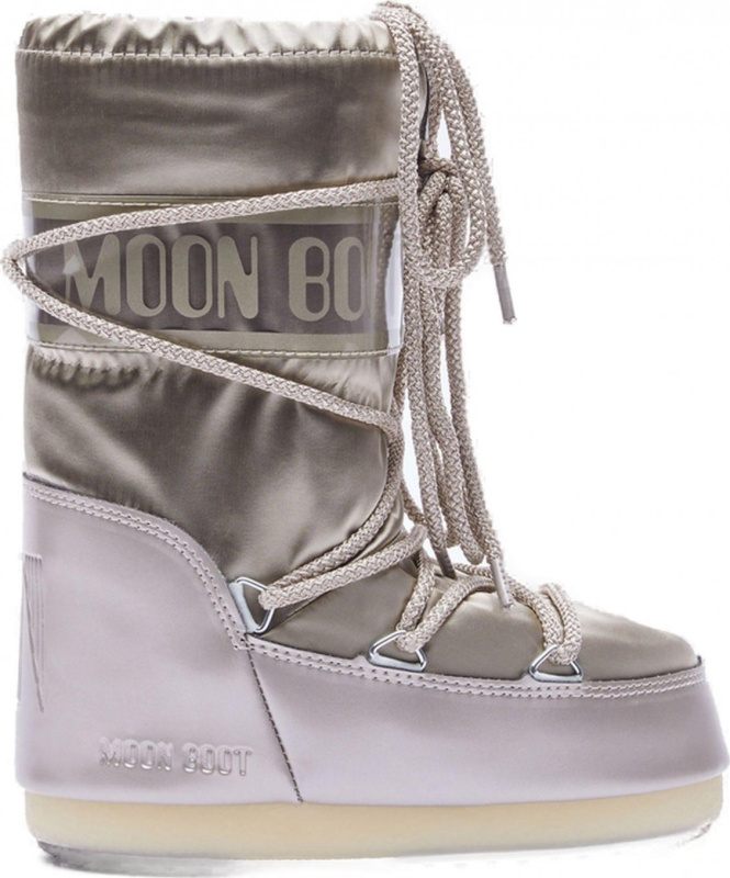 Dětská zimní obuv MOON BOOT Jr Icon Glance platinová Velikost: 35/38