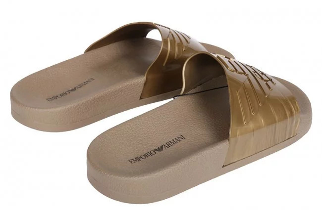 Pantofle X4PS02 zlatá - Emporio Armani zlatá 43