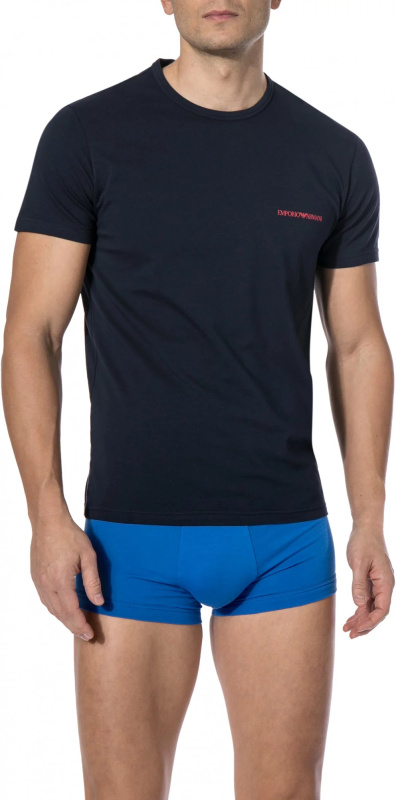 Pánské tričko 2pcs 111267 9P717 27435 tmavě modrá - Emporio Armani tmavě modrá 2XL