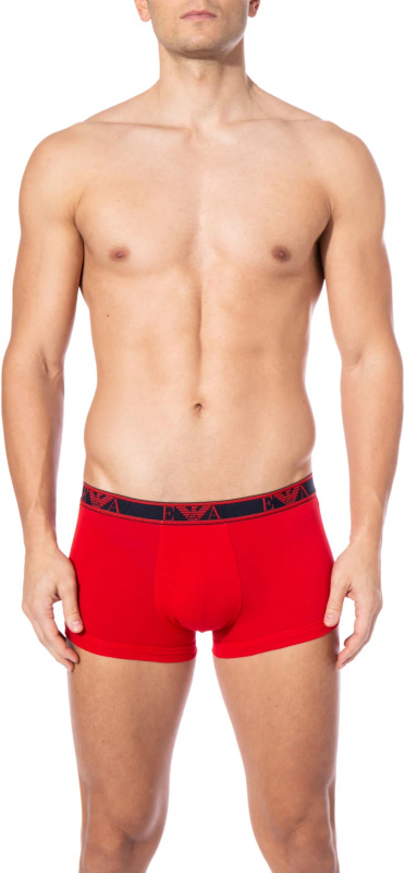 Boxerky 3pcs 111357 9P715 33035 červenotmavěmodrá - Emporio Armani tm.modrá/červená M