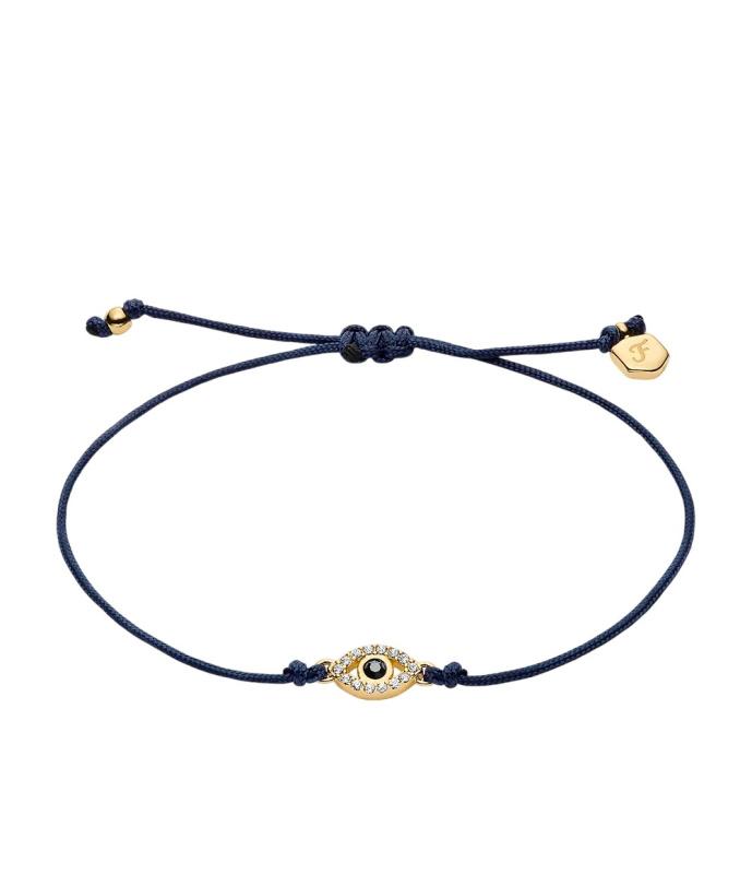 Fossil Šňůrkový náramek Evil eye Sutton Mini Moments JA7312710