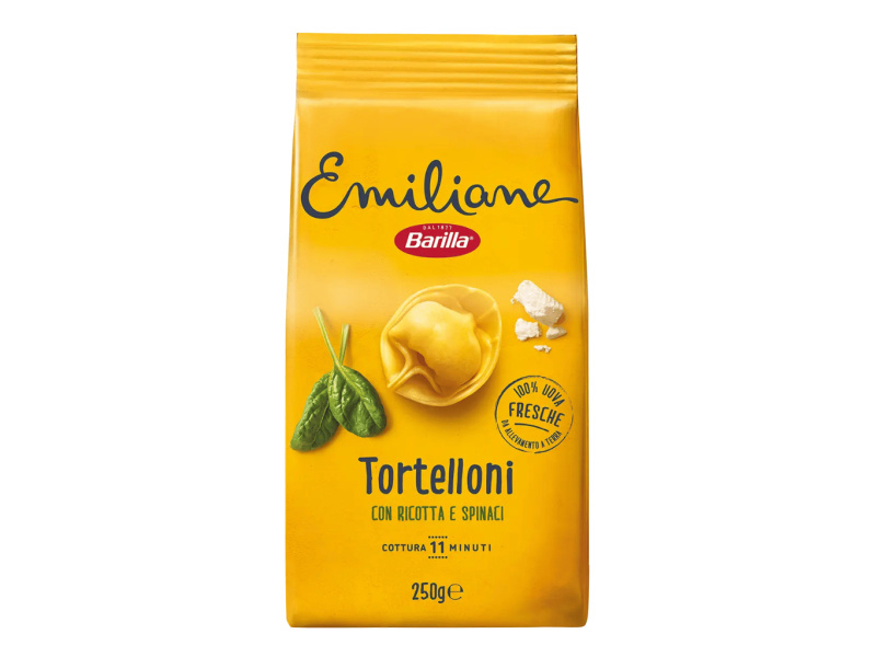 Barilla Emiliane Tortelloni vaječné s ricotou a špenátem (con Ricotta e Spinaci) 250g