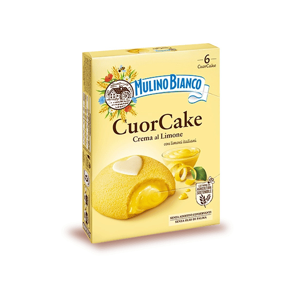 Mulino Bianco CuorCake s citronovým krémem (Crema al limone) 6ks 210g