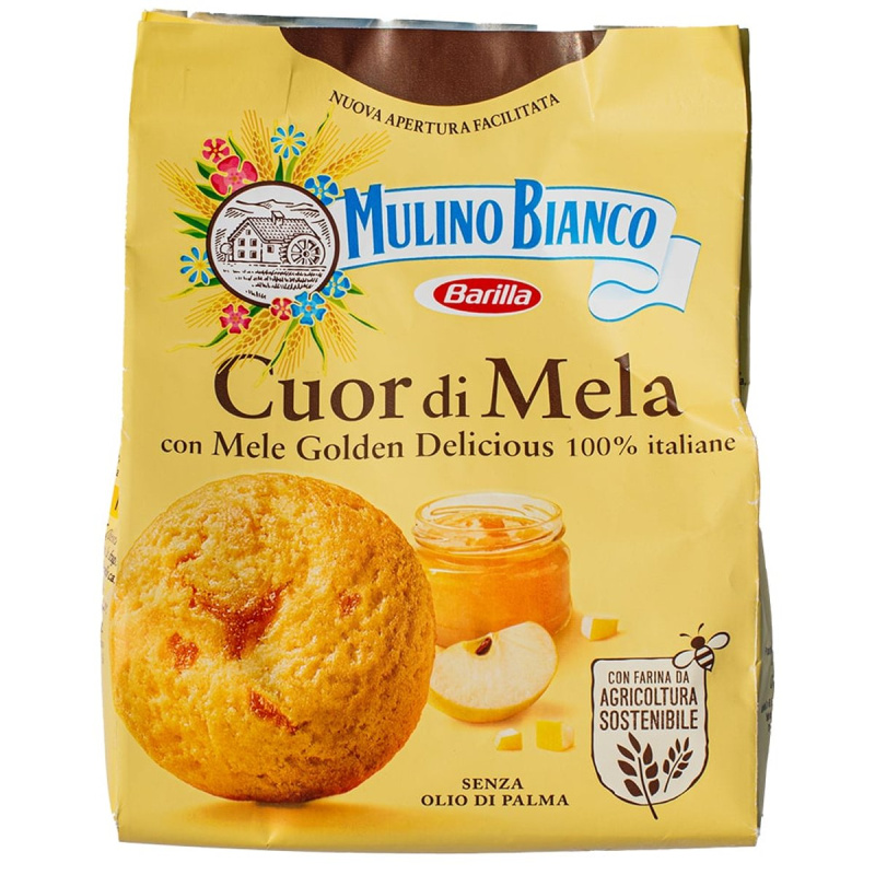 Mulino Bianco Cuor di Mela Měkké sušenky s jablečným džemem