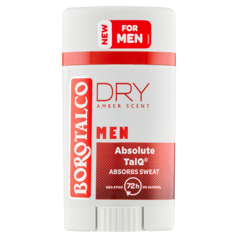 Borotalco MEN Dry tuhý deodorant 72h pro muže Amber Scent 40 ml