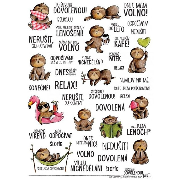 Samolepky A5 - Potřebuji dovolenou