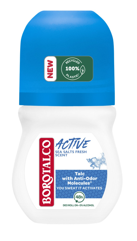 Borotalco Active Sea Salts deodorant roll-on s 48hodinovým účinkem 50 ml